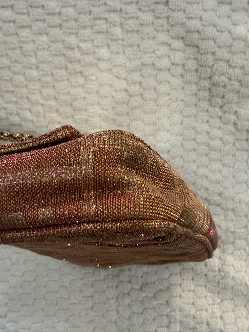 Fendi Gold Monogram Chain Shoulder Bag - Picture 8 of 13